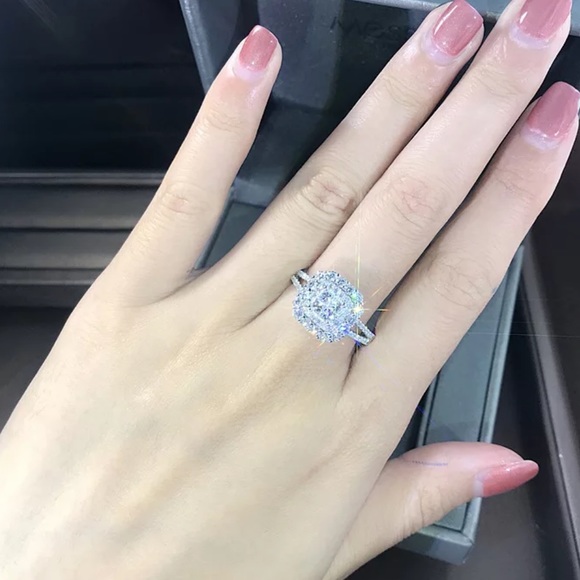 Silver Square Shape Ring - Picture 5 of 5